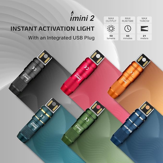 OLIGHT IMINI 2 EDC Rechargeable Keychain Flashlight, 50 Lumens Compact and - Image 2