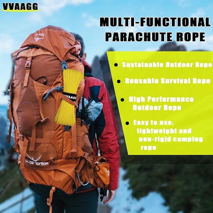 VVAAGG 1000 Paracord Rope, 50ft 12 Strand Parachute Cord - Image 5