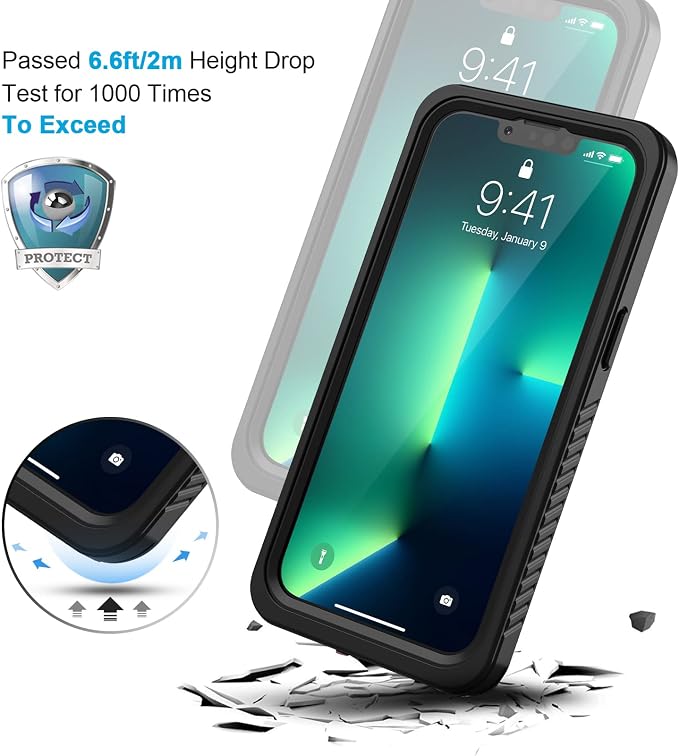 Lanhiem for iPhone 13 Pro Case, IP68 Waterproof Dustproof Shockproof Cases - Image 5