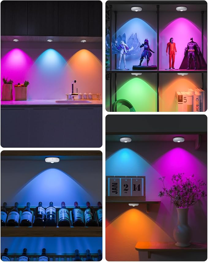 WILLED RGB Rechargeable Puck Lights - Image 6