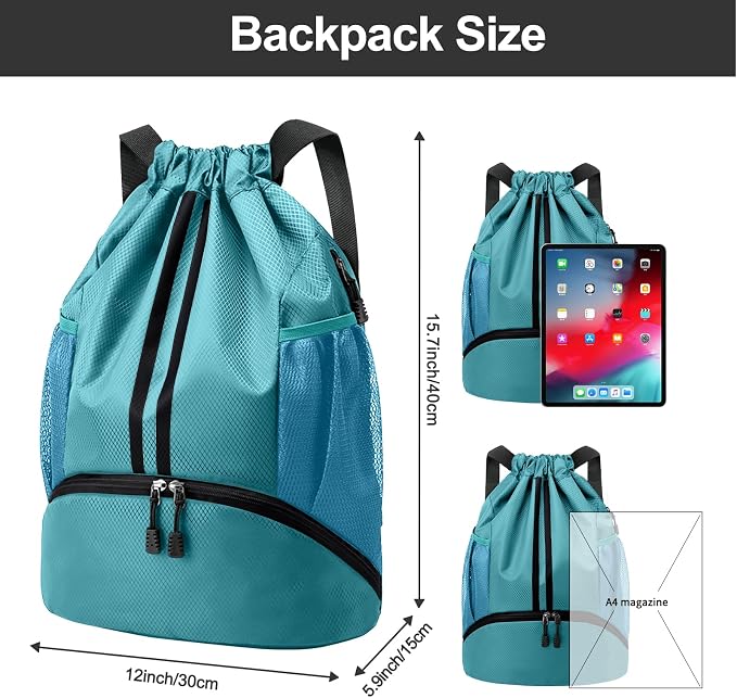 Hoedia Sports Drawstring Backpack - Image 2