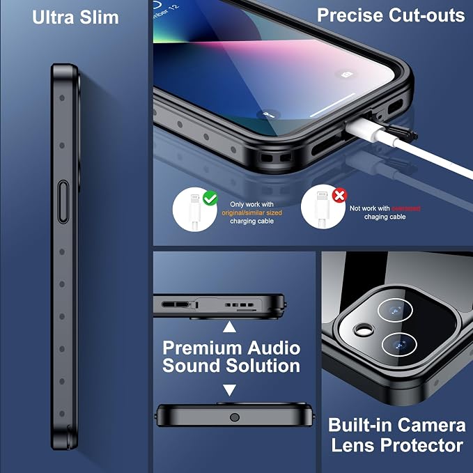 SPIDERCASE for iPhone 13 Case Waterproof, Built-in Lens & Screen Protector - Image 4