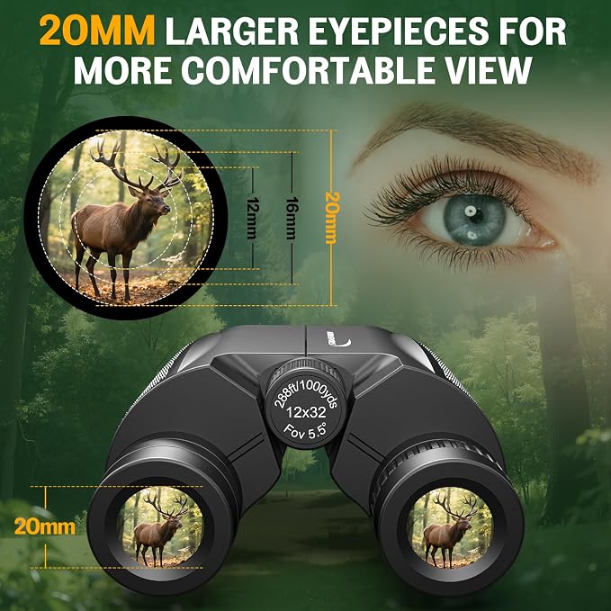 Aurosports 12x32 Compact Binoculars - Image 3