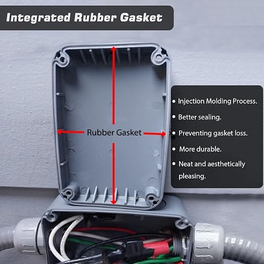 NineLeaf Outdoor Junction Box, IP66 Weatherproof Electrical Project Boxes - Image 4