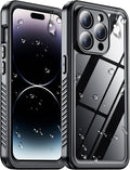 Temdan Compatible with iPhone 14 Pro Max Case Waterproof, Built-in Screen & by Temdan