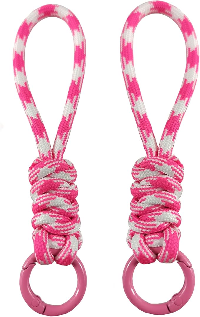 Colorful Braided Paracord Keychain, 12cm Length, Decorative Woven Rope Strap by FFILL
