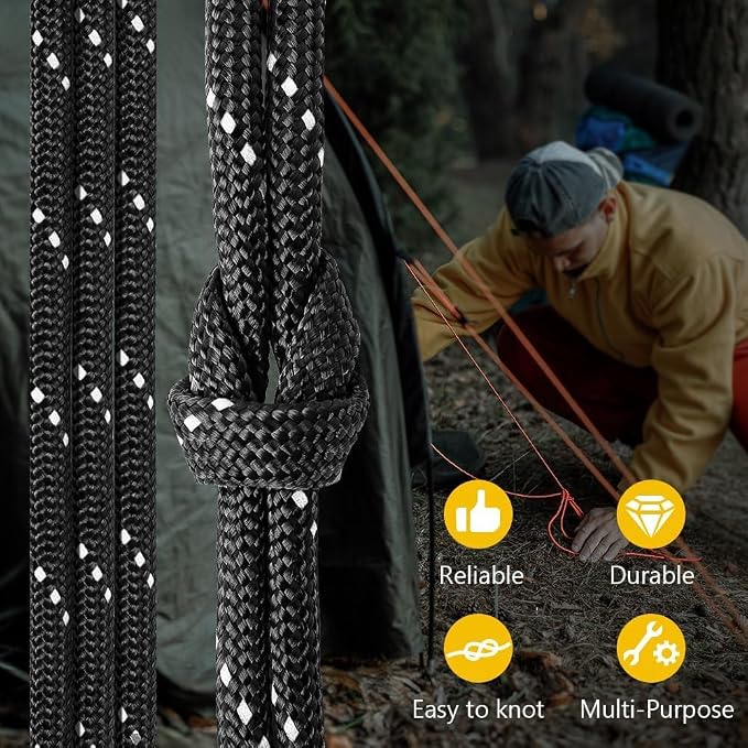 750Ib Reflective Paracord Rope, 4mm 11 Strand Parachute Spool Cord - Image 5