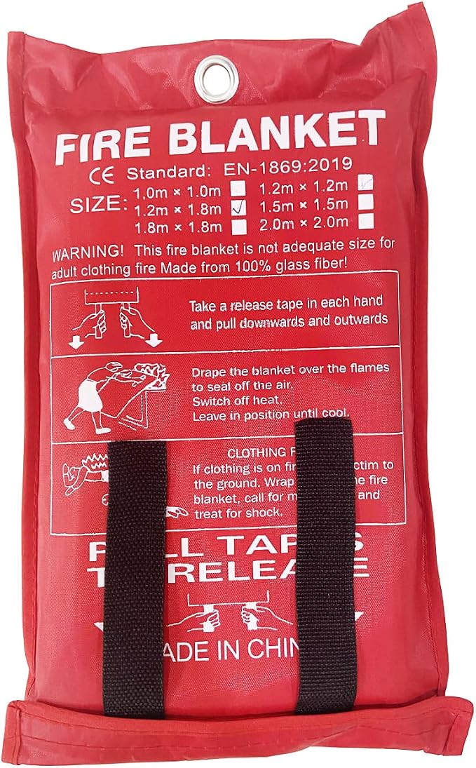 ISOP Fire Blanket Large 70 * 78 Inches – Fibreglass Fire Retardant Blanket – by ISOP