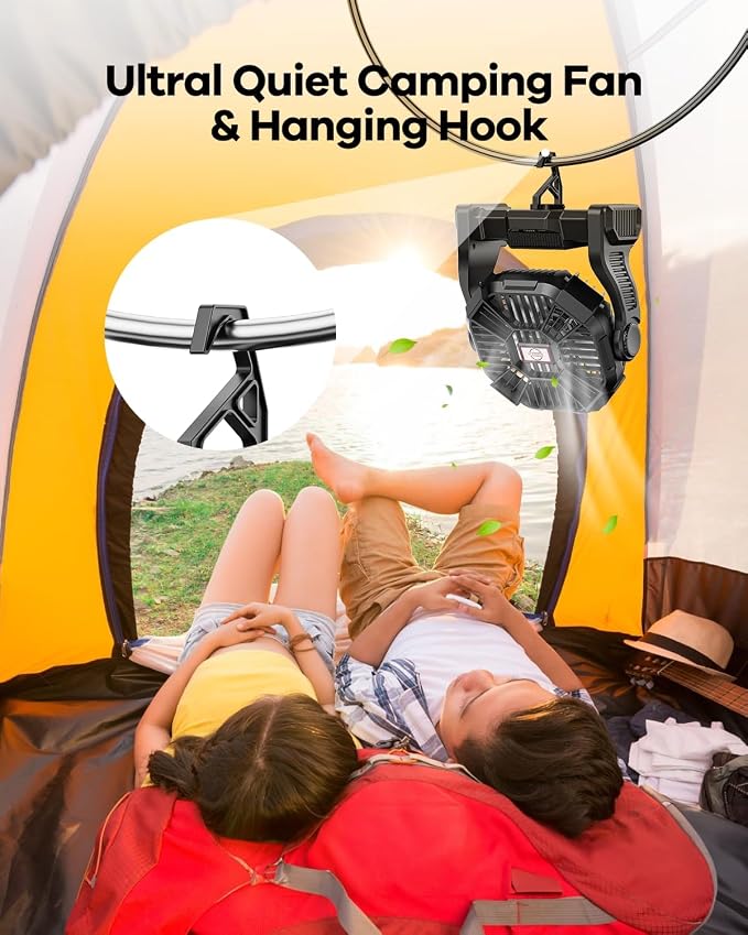 30000mAh Rechargeable Camping Fan - Image 6