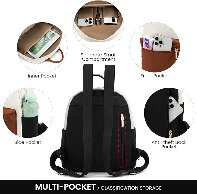 LOVEVOOK Mini Backpack for Women Light Weight Small Waterproof Backpack Purses - Image 7