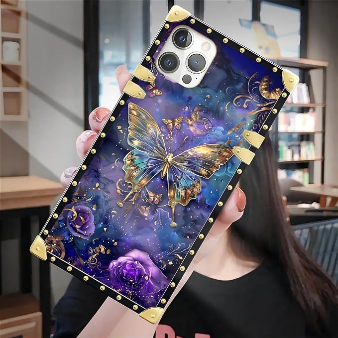 Compatible with iPhone 12 Pro Max Case, Glistening Golden Butterfly Vibrant - Image 7