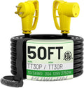 POWGRN 30 Amp RV Extension Cord 50 FT Outdoor by POWGRN