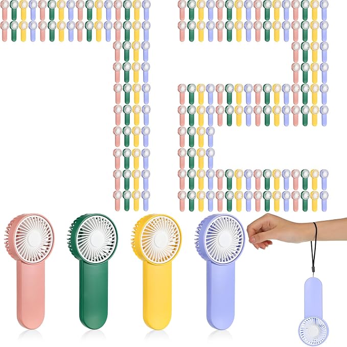 Sumind 72 Pcs Small Personal Portable Fan Mini Handheld Bulk 1 Speed Electric by Sumind