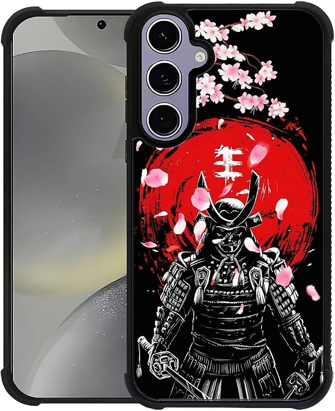 for Samsung Galaxy S24 S25 Case, Sakura Japanese Samurai Pattern Graphic Design by FKBRCL4U