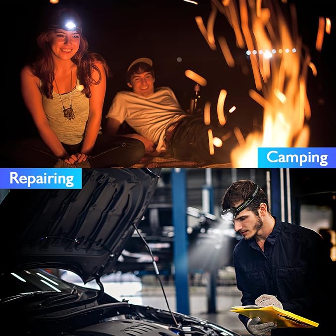 Lsnisni 9 LED Rechargeable Headlamp 2 Pack, 2000 Lumen Super Bright 10 Modes - Image 7