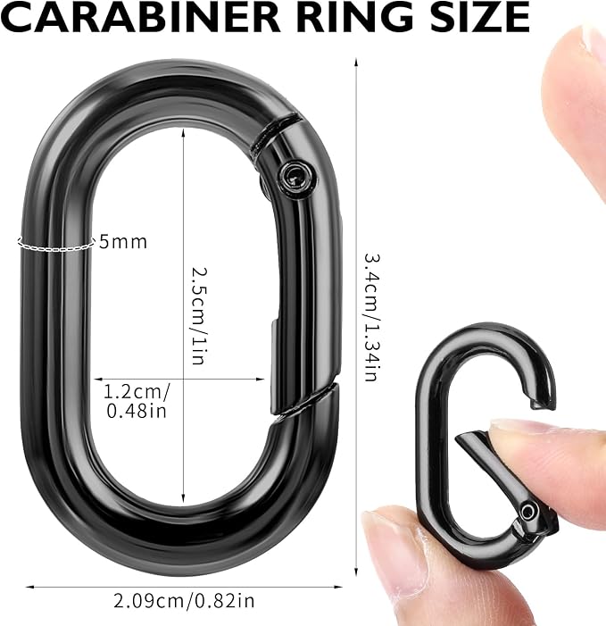 Small Carabiner, O-Ring Key Ring - Image 2