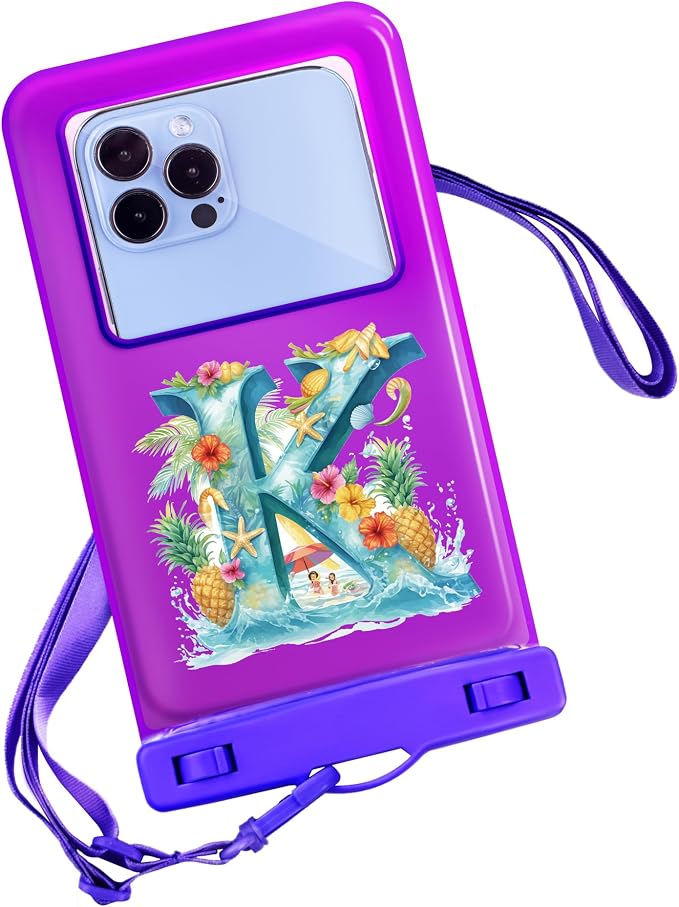 Personalized Initial Waterproof Phone Pouch Case by Unknown