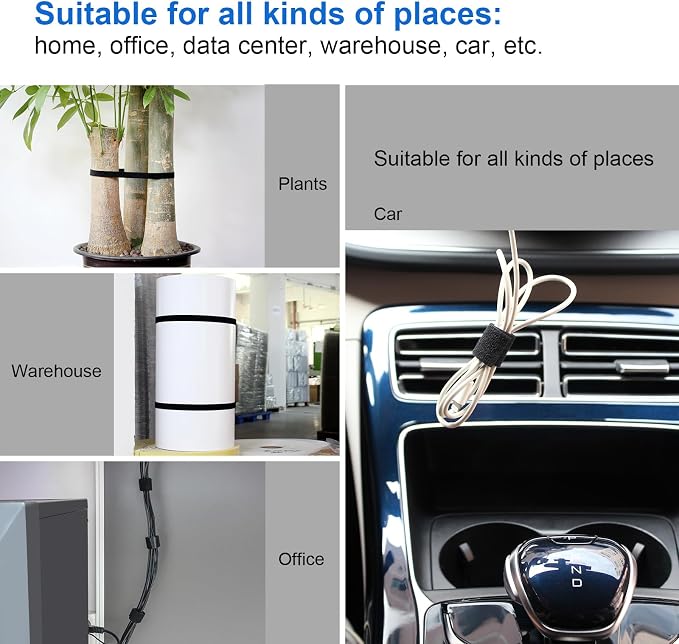 OneLeaf Hook and Loop Roll Reusable Fastening Cable Ties, Free Cutting - Image 7
