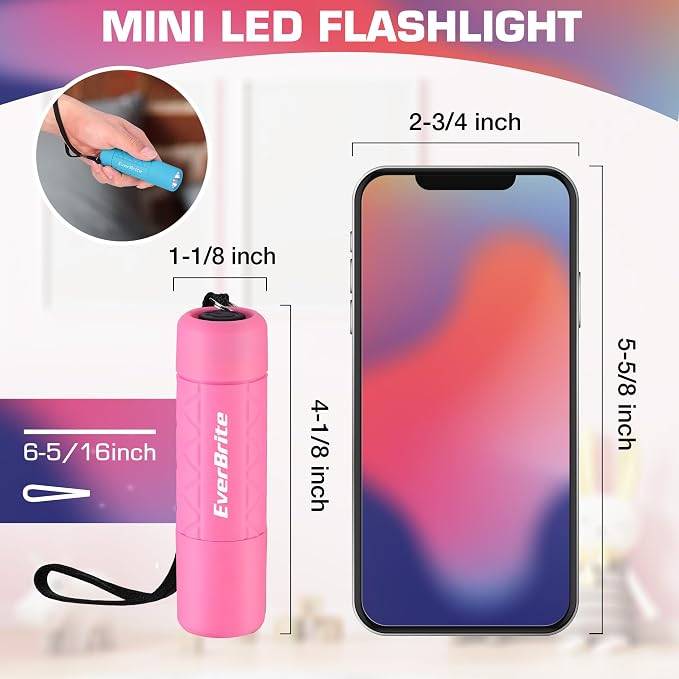 EverBrite Mini Flashlight 3-Pack, Small Flash Lights 9 AAA Batteries Included - Image 2