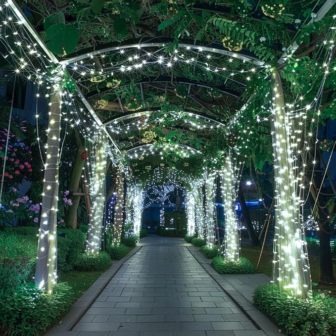 JMEXSUSS 150 LED White Christmas Lights Indoor Outdoor Waterproof, 59 Ft - Image 9