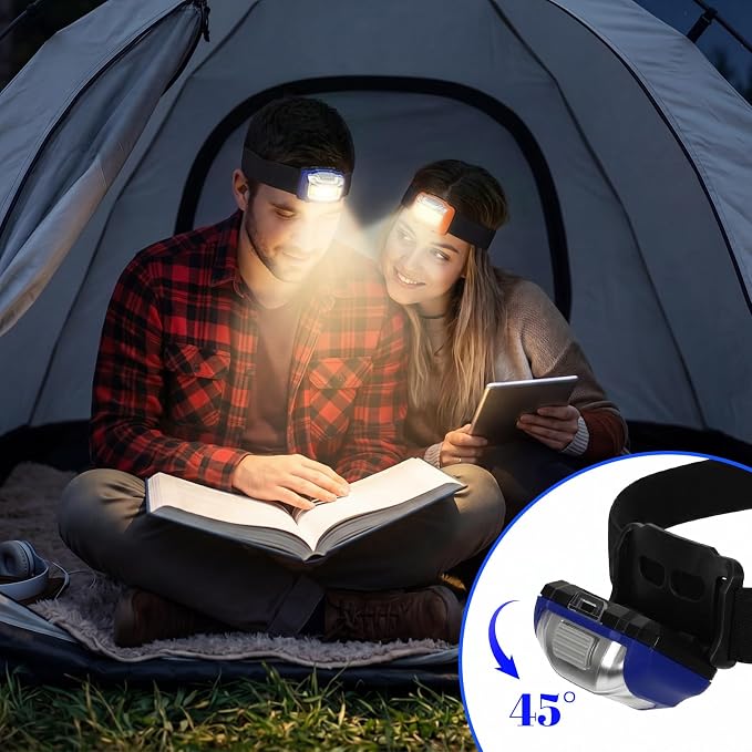 Macarrie LED Headlamps IPX4 Waterproof 3 Modes Headlamp Flashlight Bright Head - Image 5