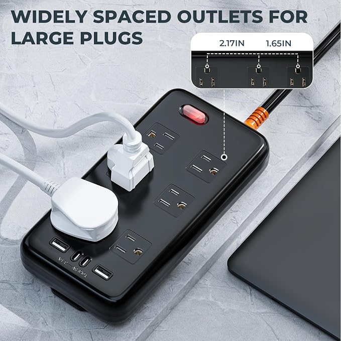 Outdoor Power Strip Weatherproof, IPX6 Waterproof Surge Protector - Image 4