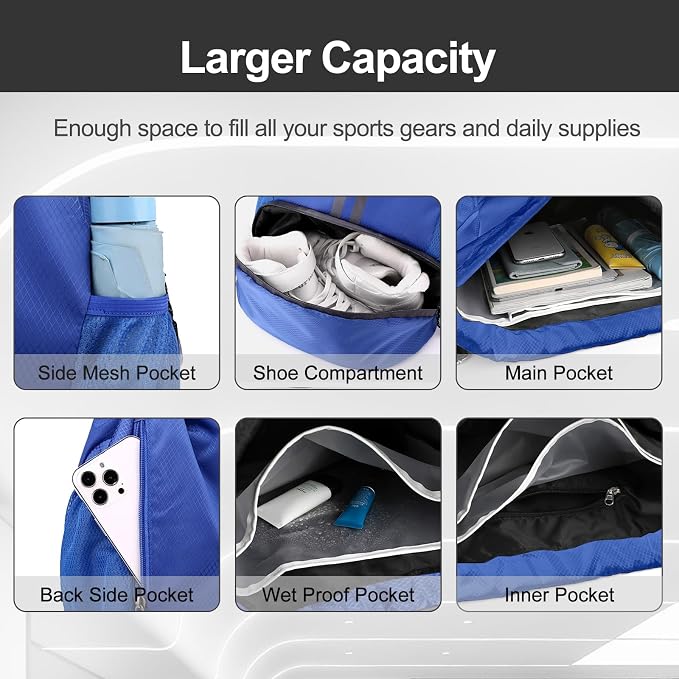 Hoedia Sports Drawstring Backpack - Image 3