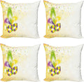Ambesonne Mardi Gras Throw Pillow Cushion Case Pack of 4, Festival by Ambesonne