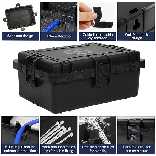 Large Outdoor Electrical Box Waterproof, IP54 Extension Cord Cover Weatherproof - Image 6