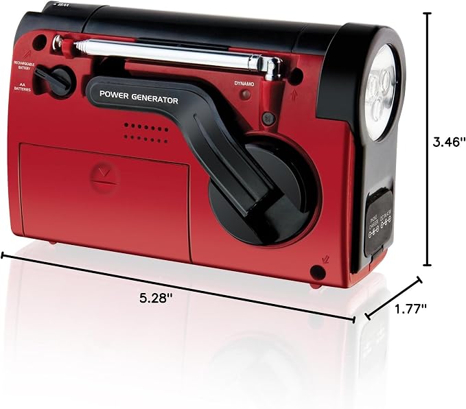 WeatherX WR182R Instant NOAA Weatherband Radio Red/Black - Image 3
