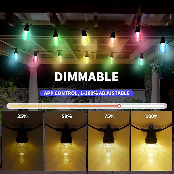 CAWWS Outdoor String Lights 75FT, Outdoor Lights - Image 5