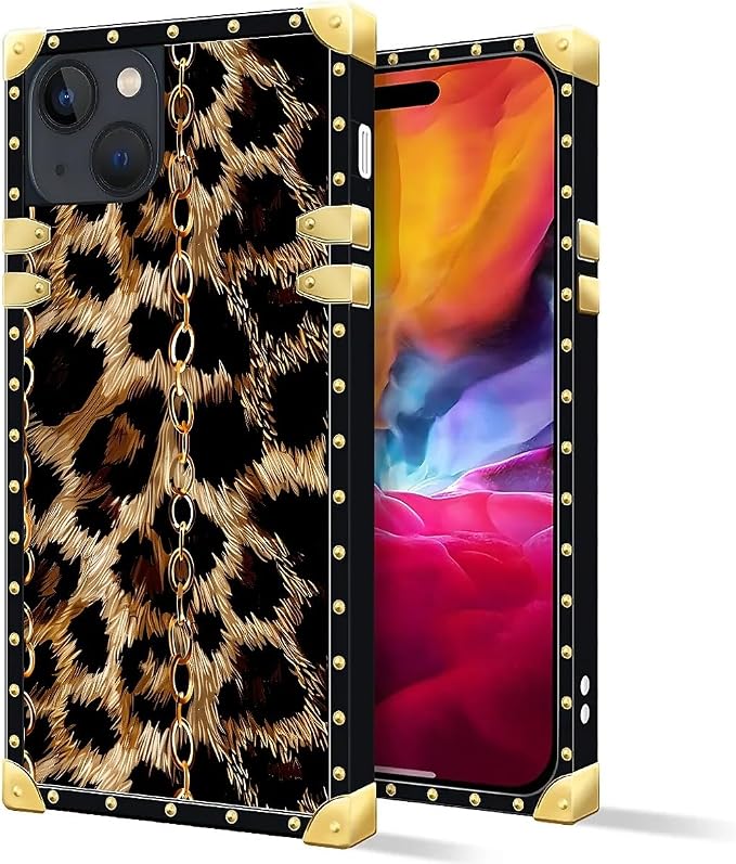 Compatible with iPhone 15 Case, Seamless Gold Chain Leopard Luxury Golden - Image 2