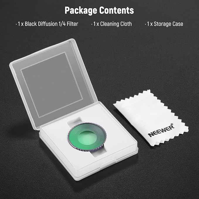 NEEWER Black Diffusion 1/4 Filter Compatible - Image 8