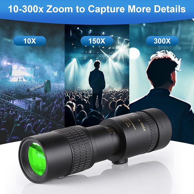 10-300x40 Monoculars for Adults High Powered – Zoom Monocular Telescope - Image 4