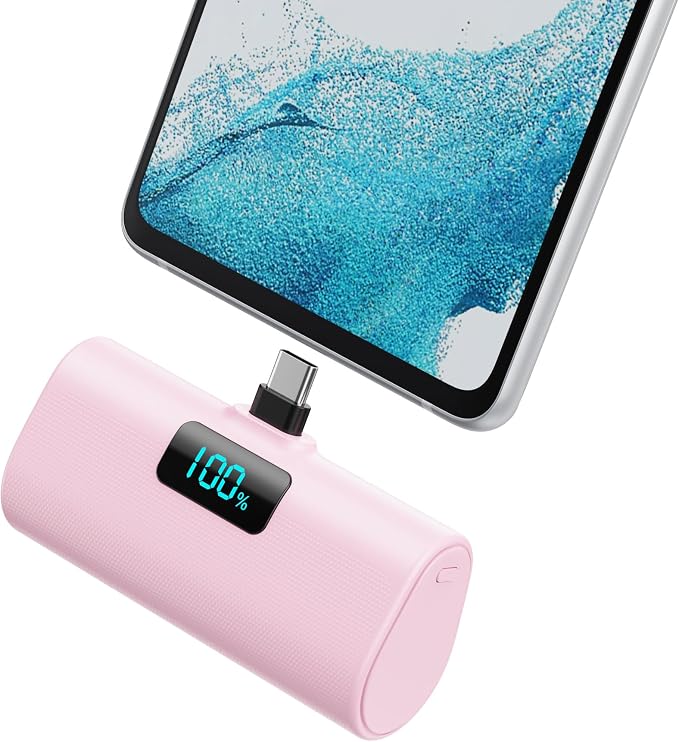Mini Portable Charger USB C Power Bank, Upgraded 5500mAh PD Fast Charging by HETP