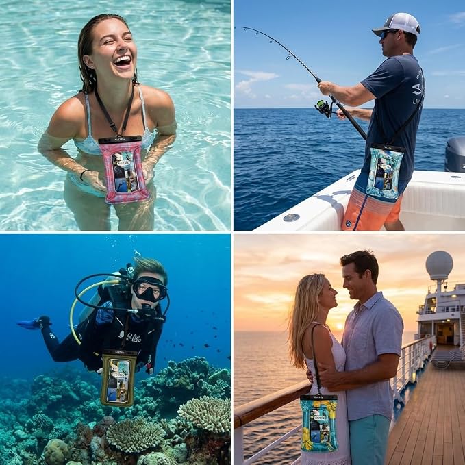 Salt Life Floating Waterproof Phone Case– IPX8 100% Waterproof Phone Case that - Image 7