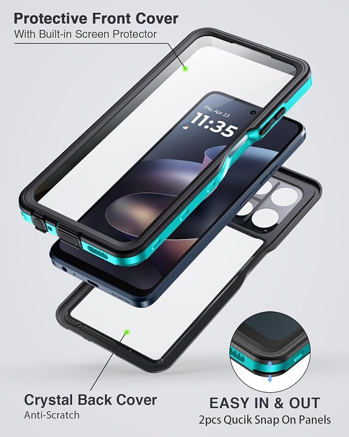 Lanhiem for Moto G 2026 / G Play 2026 5G Case, IP68 Waterproof Dustproof - Image 4
