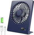Zuvas Desk Fan Battery Operated Fan Rechargeable 180°Tilt Folding Personal Fan by Zuvas
