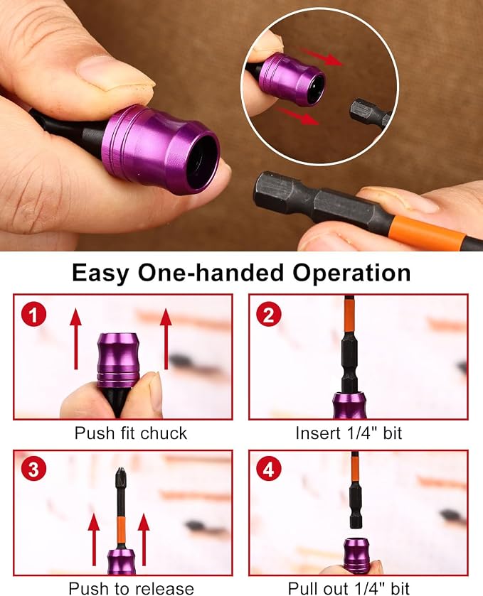 katerk 6pcs Bit Holder with Carabiner Socket - Image 4