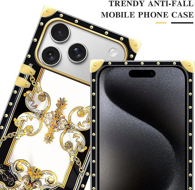 for iPhone 17 Pro Case Luxury Golden Decoration - Image 4