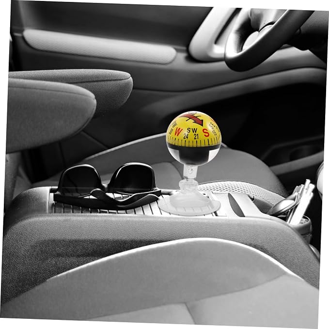 Car Guide Ball Compass with Strong Suction Cup 2.83In Portable Vehicle Compass - Image 4