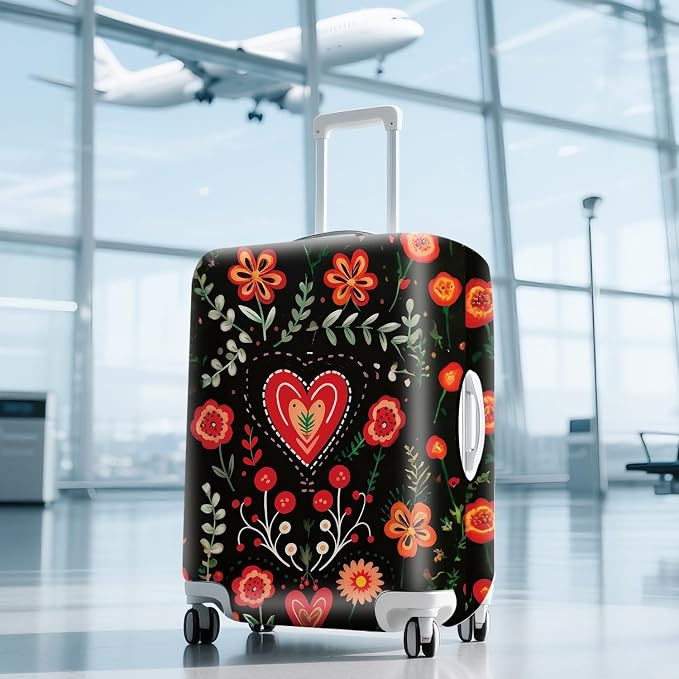 ANNA QUEEN Flowers Floral Travel Luggage Cover -Spring Stretchable Airplane - Image 9