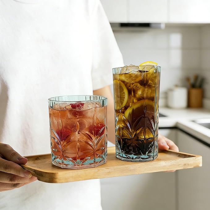 BELLAFORTE Shatterproof Tritan Plastic Drinking Glasses. 13oz & 18oz Water - Image 3