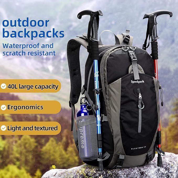 SPEEDPARK Hiking Backpack 40L Waterproof Hiking Daypack - Image 6