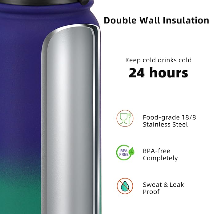 Fanhaw 20 oz Insulated Stainless Steel Water Bottle - Image 4