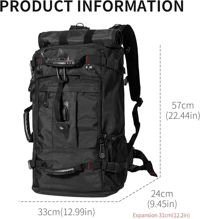 YOUMIAN Large Capacity For Travel Hiking Sports Carry On Backpack Durable - Image 3