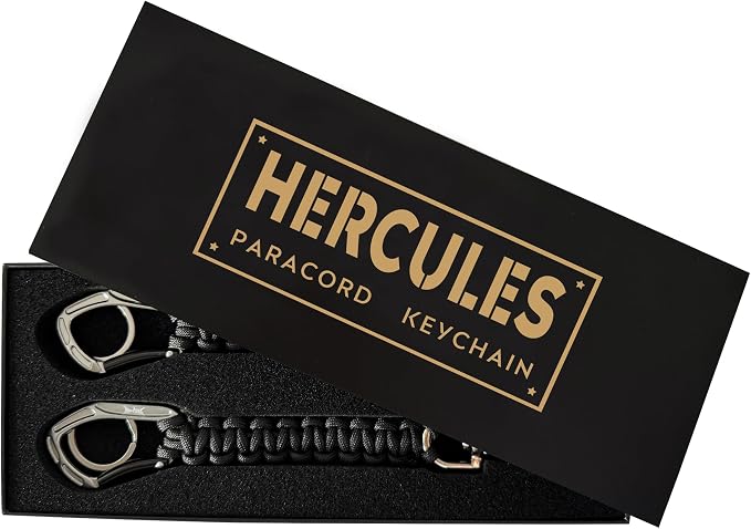 HERCULES Paracord Keychain Set – 2 Pack Lanyard Rope by HERCULES