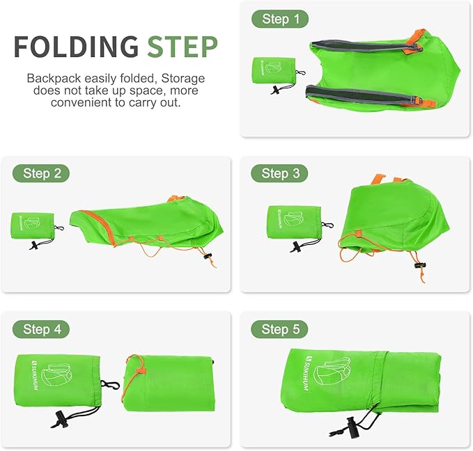 20L Hiking-Daypack Lightweight Foldable Travel Packable Backpack - Image 7