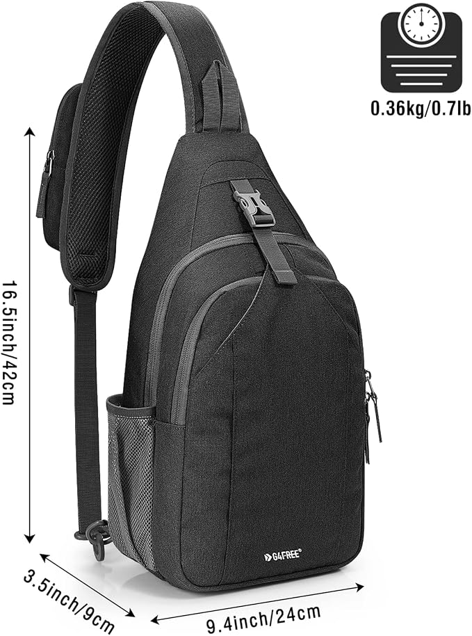 G4Free Sling Bag RFID Blocking Sling Backpack Crossbody Chest Bag Daypack - Image 3