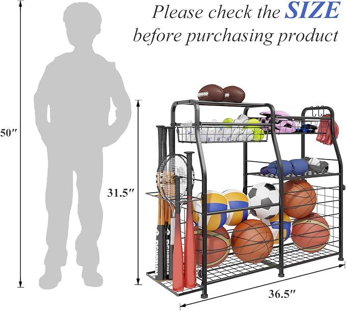 Garage Sports Equipment Organizer - Image 2